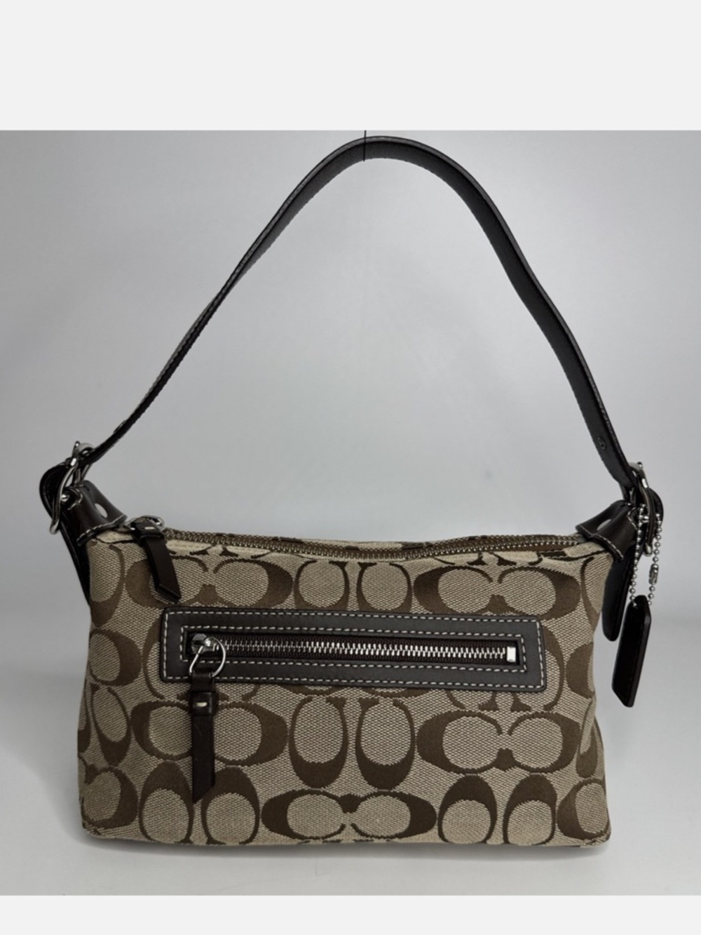 COACH Vintage Y2K Demi Signature Jacquard Baguette Shoulder Bag
